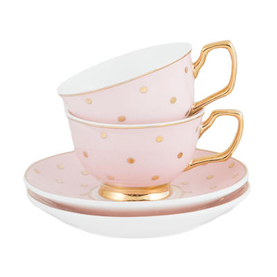 Cristina Re Polka Gold 2Li Kahve Fincanı