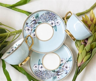 Crıstına Re Teacup Peacock Garden