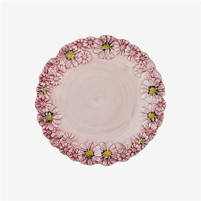 Edelweiss Camomilla Pembe Servis Tabağı 22X22 Cm