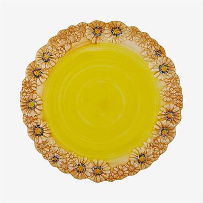 Edelweiss Camomilla Sarı Servis Tabağı 36X36 Cm