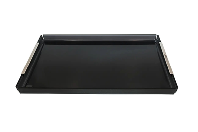 Esra Turan Gümüş Detaylı Büyük Boy Siyah Tepsi