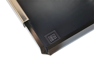 Esra Turan Gümüş Detaylı Orta Boy Siyah Tepsi