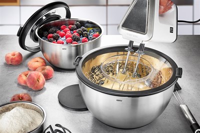 Gefu Muovo 2li Set Sıçrama Koruma Kapaklı Kase Seti 2,5 Ve 4,5 Litre