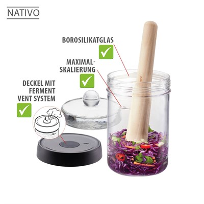 Gefu Natıvo Fermantasyon Kavanozu 1 L