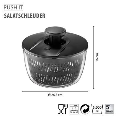 Gefu Push It Salata Kurutucusu Plastik Ø 25 Cm - 5 L