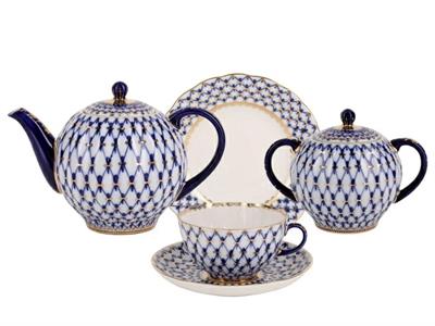 İmperial Çay Takımı Lale Kobalt Ağ (Tatlı)