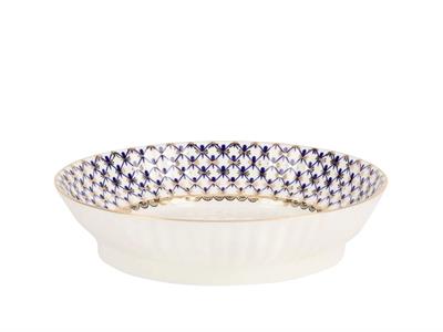 İmperial Kek Tabağı Dalga Kobalt Ağ