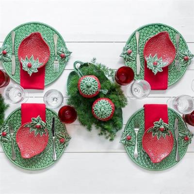 Bordallo Pinheiro 65001261 Çilek Peynir Tabağı