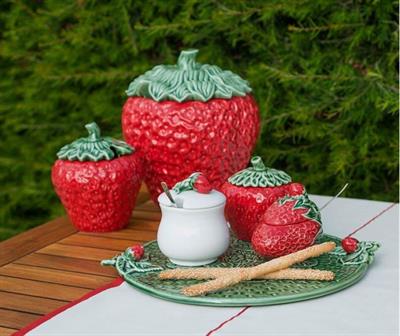 Bordallo Pinheiro 65001261 Çilek Peynir Tabağı