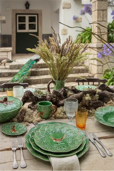 Bordallo Pinheiro Woods Geyik Yemek Tabak 24cm