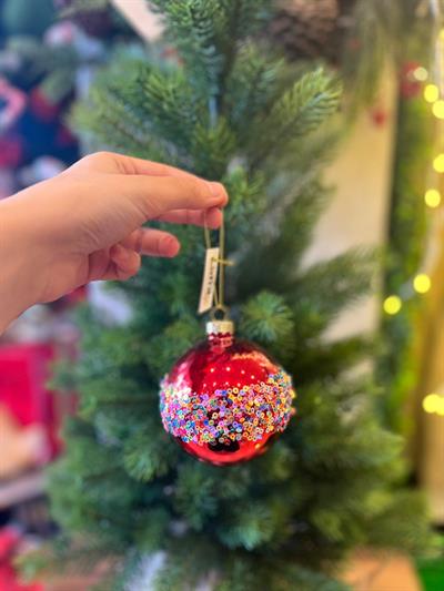 Kuk Yılbaşı Süsü Cam Top 8 Cm.