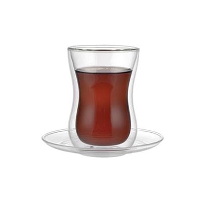 Leggno Vetro Çift Camlı Çay Bardağı Seti 4 Parça