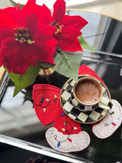 Matis Home New Years Bow Bardak Altlığı