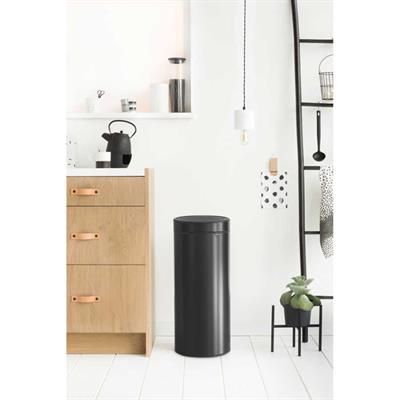 Matt Black Dokunmatik Çöp Kutusu 30L