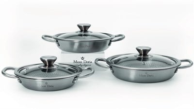 Maxx Doria Pa3039 Steel Fusion 6 Parça Kapaklı Sahan Takımı