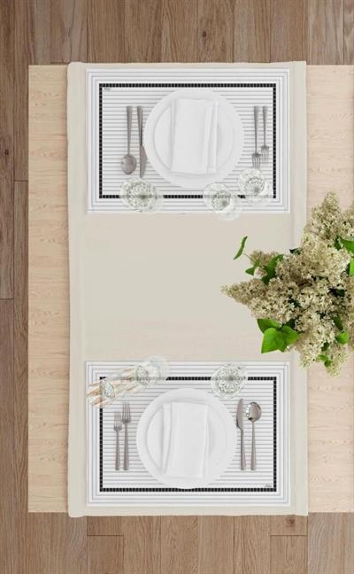Mia Ekose -2 Amerikan Servis 6 Lı  Set - 50 X 35 Cm