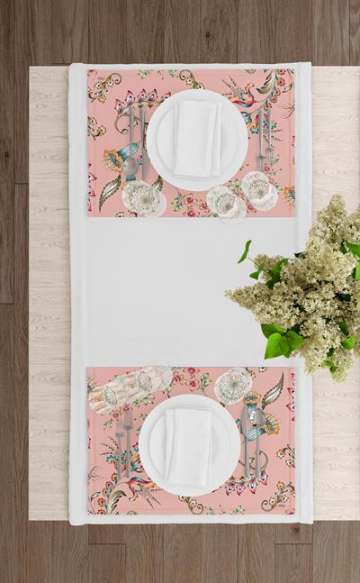 Mia Flower- 1 Amerikan Servis 6 Lı Set - 50 X 35 Cm