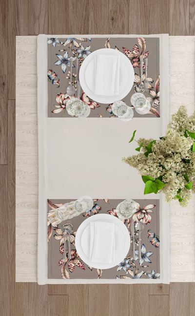 Mia Flower- 3 Amerikan Servis 6 Lı Set - 50 X 35 Cm