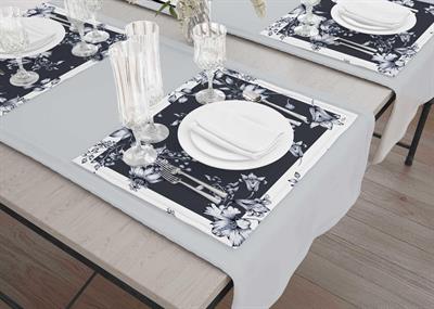 Mia Flower- 5 Amerikan Servis 6 Lı Set - 50 X 35 Cm