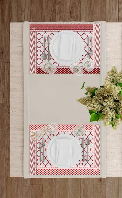 Mia Geometric -2 Amerikan Servis 6 Lı Set - 50 X 35 Cm