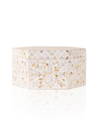 Mia Sedef Altıgen Kutu 28X24X14 Cm