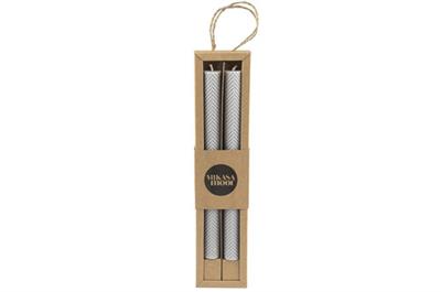 Mikasa Balık Sırtı Açık Gri Mat 25Cm 2Li Mum