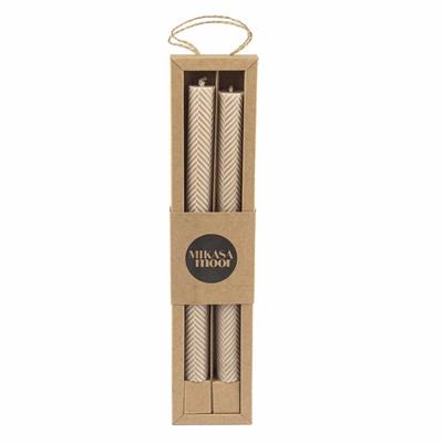 Mikasa Balık Sırtı Kapicino Mat 25 Cm 2 Li Mum