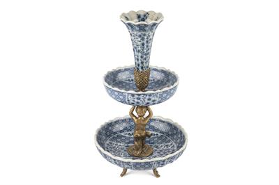 Mikasa Blue Blanc 2 Katlı Pors Dekor Obje 21X2 Cm