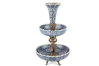 Mikasa Blue Blanc 2 Katlı Pors Dekor Obje 21X2 Cm