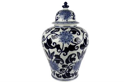 Mikasa Blue Blanc Kapaklı Küp 38x60cm
