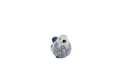 Mikasa Blue Blanc Kuş Dek Obje 17x10cm
