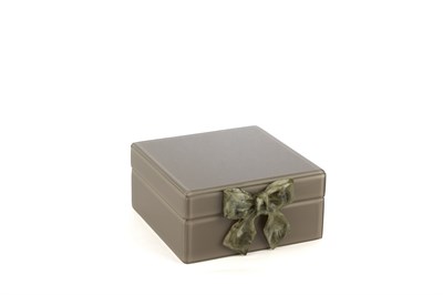 Mikasa Cappuccıno Yeşil Mermer Fiyonklu Kutu 18x17x8cm
