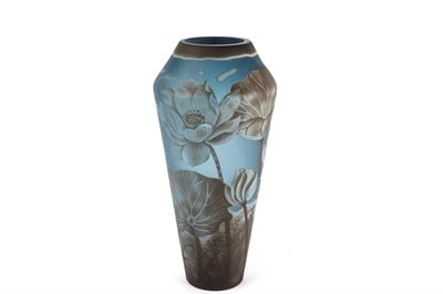 Mikasa Füme Çiçekli Mavi Vazo 46Cm
