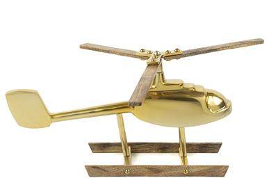 Mikasa Gold Ahşap Dekoratif Helikopter 32X16Cm