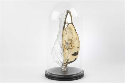 Mikasa Gold Kristal Yaprak Kurbağa Fanus 42X22 Cm