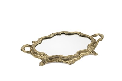 Mikasa Gold Oval Aynalı Metal Dek Tepsi 46x28cm