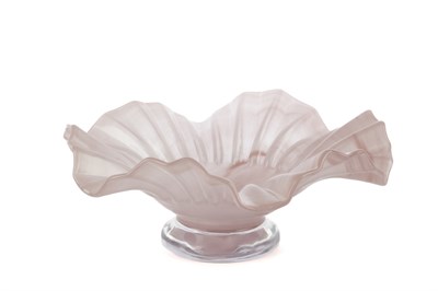 Mikasa Pembe Cam Kıvrımlı Dek Tabak 30x13cm