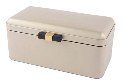 Mikasa Rexene Parlak Gold Deri Kutu 30x18x13cm
