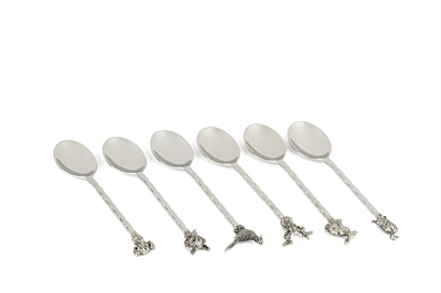 Mikasa Silver 6lı Hayvan Figürlü Çay Kaşığı