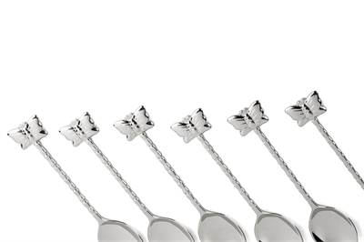 Mikasa Silver 6lı Kelebek Figürlü Çay Kaşığı