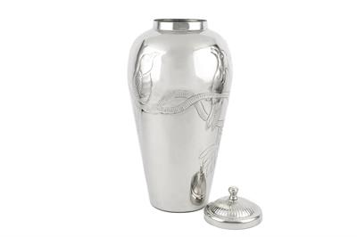 Mikasa Silver Kapaklı Metal Vazo 25X51Cm