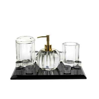 Mikasa Siyah Clear 4 Prc.Banyo Seti 30*21 Cm