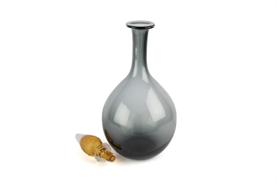 Mikasa Virella Amber Cam Kapaklı Gri Vazo 21x52cm