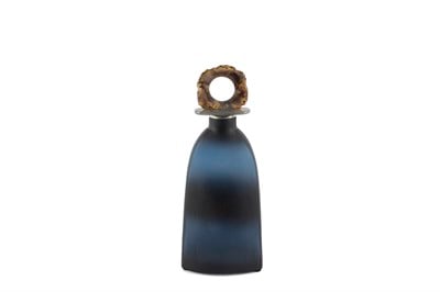 Mikasa Zeolit Taşlı Lacivert Cam Dek Obje 12x5x37cm