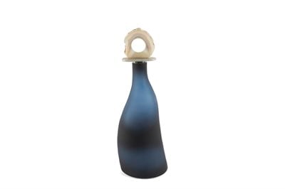 Mikasa Zeolit Taşlı Lacivert Cam Dek Obje 15x8x44cm