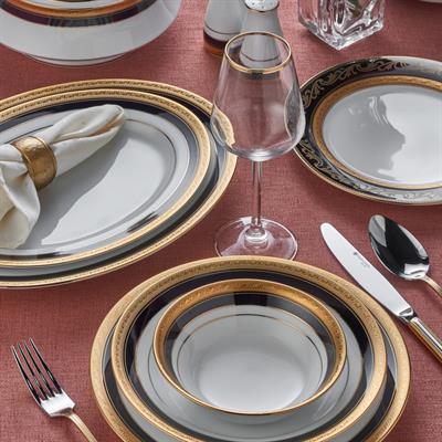 Nk-4171L/D054Ac Noritake Crestwood Cobalt Gold 84 Prc Y.T