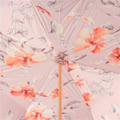Pasotti Fildişi Ve Pembe Çiçekli
şemsiye Manuel Açma - %100 Polyester
