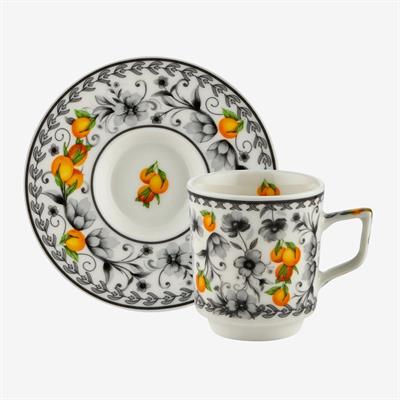 Chiara Alessi Gri Porselen Kahve Fincan Seti 120 Ml
