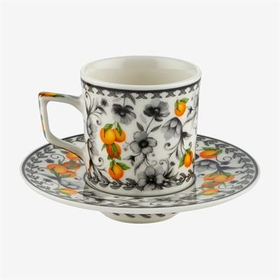 Chiara Alessi Gri Porselen Kahve Fincan Seti 120 Ml
