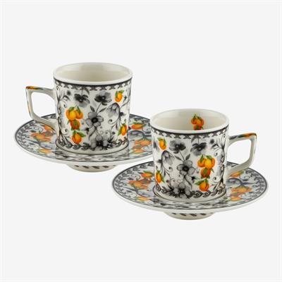Chiara Alessi Gri Porselen Kahve Fincan Seti 120 Ml